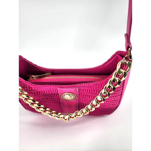 Aldo Barbie Pink Faux Leather Ruched Shoulder Bag - Picture 8 of 13